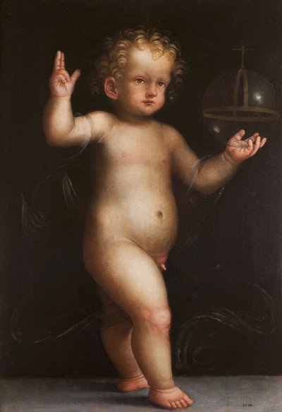Jesus as Salvator Mundi by Lombard School